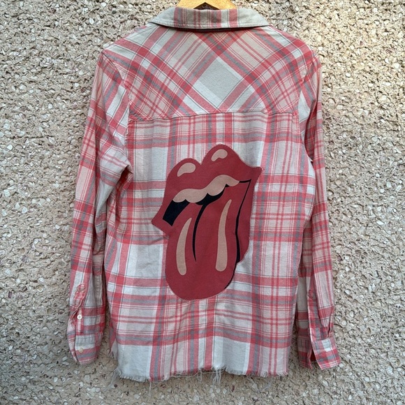 Rolling Stones Custom Classic Plaid Flannel Shirt - Picture 7 of 7